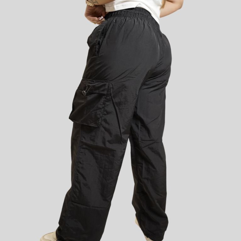 Womens Relaxed Fit Parachute Cargo Pants