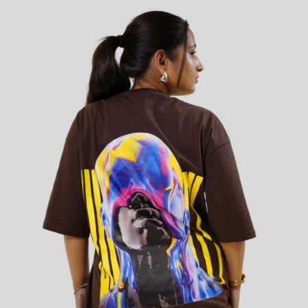 Insaniyat Brown Oversized Womens T-Shirt