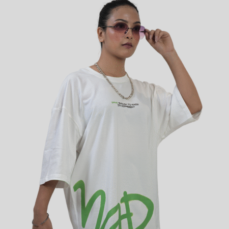 Mad White Oversized Women's T-Shirt