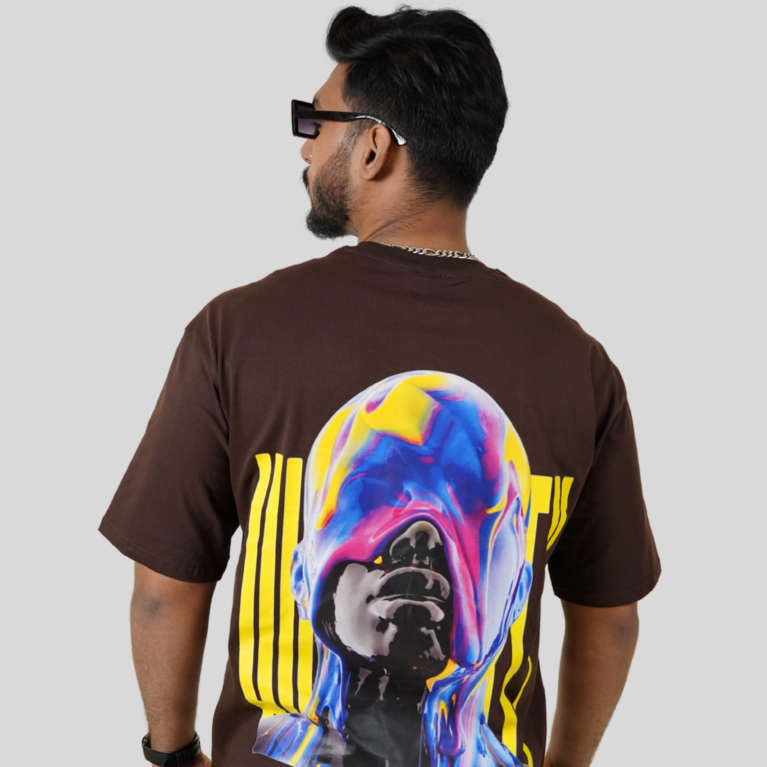 Insaniyat Chocolate Brown Oversized Mens T-Shirt