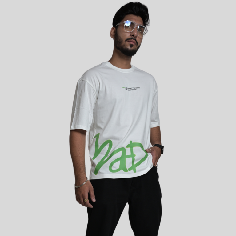 Mad White Oversized Men's T-Shirt