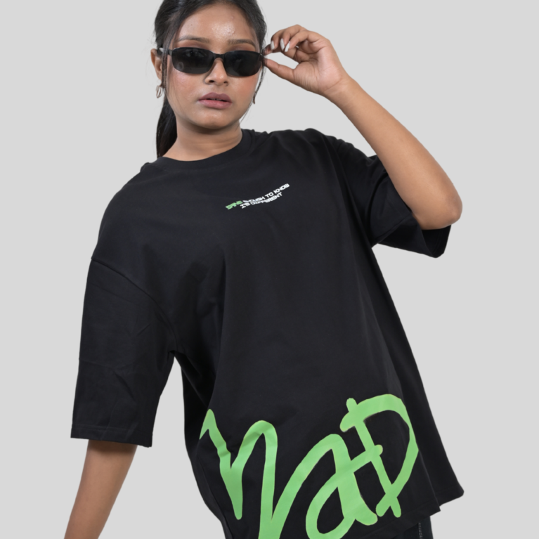 Mad Black Oversized Women's T-Shirt