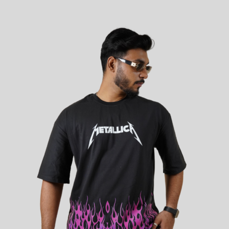 Metallica Black Oversized Mens T-Shirt