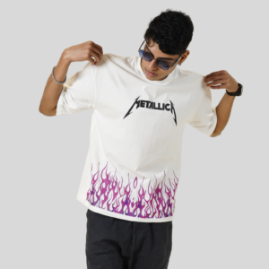 Metallica White Oversized Mens T-Shirt