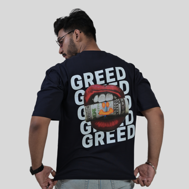 GREED Midnight Blue Oversized Men's T-Shirt