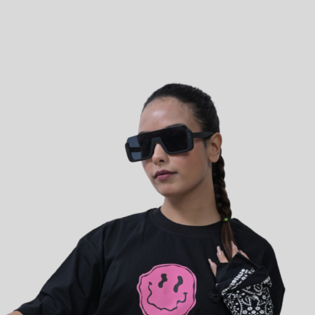 Fake Positive Black Overisized Women's T-Shirt