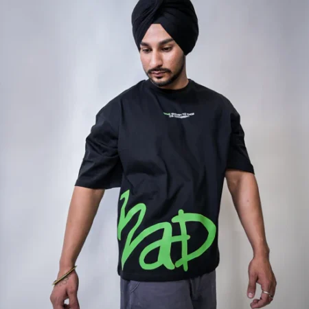 Mad Black Oversized Men's T-Shirt