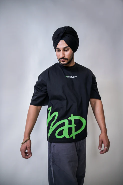 Mad Black Oversized Men's T-Shirt